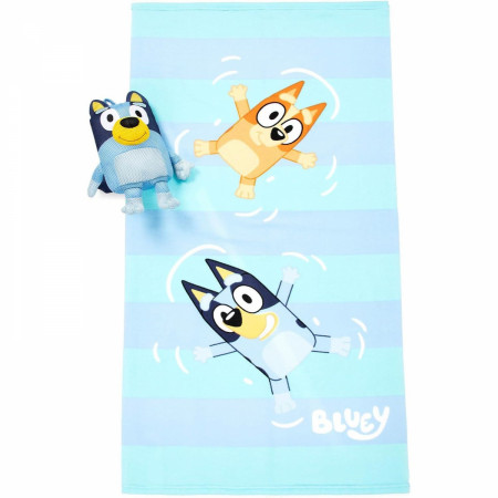 Bluey and Bingo Towel and Bath Buddy Set